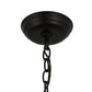Meyda Lighting Deer at Dawn 22" 2-Light Textured Black Pendant Light With Amber Mica Shade Glass