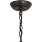 Meyda Lighting Deer at Dawn 22" 2-Light Timeless Bronze Pendant Light With Amber Mica Shade Glass