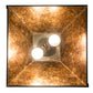 Meyda Lighting Deer at Dawn 22" 2-Light Timeless Bronze Pendant Light With Amber Mica Shade Glass