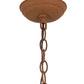 Meyda Lighting Deer at Dawn 23" 2-Light Earth Pendant Light With Beige Art Shade Glass