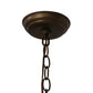 Meyda Lighting Deer at Dawn 27902 23" 2-Light Antique Copper Pendant Light With Beige Art Shade Glass