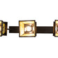 Meyda Lighting Deer at Dawn 37" 3-Light Bronze Island Pendant Light With Beige Shade Glass