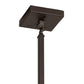 Meyda Lighting Deer at Dawn 7"Sq Oil Rubbed Bronze Pendant Light With Beige Shade Glass