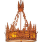 Meyda Lighting Deer at Dusk 22" 4-Light Earth Inverted Pendant Light With Tawnyrock Idalight Shade Glass