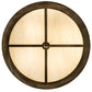 Meyda Lighting Deer at Dusk 24" 4-Light Antique Copper Semi-flush Mount Light With Creme Carrara Idalight Shade
