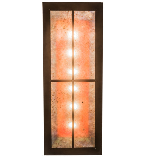 Meyda Lighting Deer at Dusk 54" 6-Light Antique Copper Island Pendant Light With Multi-Colored Shade Glass