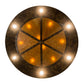 Meyda Lighting Deer at Dusk 58" 14-Light Dark Burnished Antique Copper Pendant Inverted Pendant With Amber Mica Shade Glass