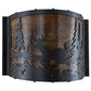 Meyda Lighting Deer at Lake 12" Timeless Bronze Wall Sconce With Honey Art Shade