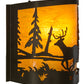 Meyda Lighting Deer at Lake 12" Timeless Bronze Wall Sconce With Honey Art Shade
