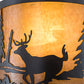 Meyda Lighting Deer at Lake 12" Timeless Bronze Wall Sconce With Honey Art Shade