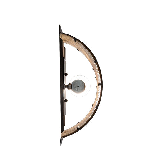 Meyda Lighting Deer at Lake 12" Timeless Bronze Wall Sconce With Honey Art Shade