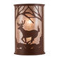 Meyda Lighting Deer at Lake 13" 2-Light Rust Wall Sconce With Silver Mica Shade Glass