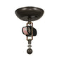 Meyda Lighting Deer at Lake 15" 2-Light Timeless Bronze Flush Mount Light With Beige Iridescent Shade Glass