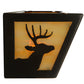 Meyda Lighting Deer at Lake 30" 4-Light Timeless Bronze Vanity Light With Beige Shade Glass