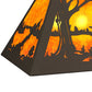 Meyda Lighting Deer at Lake 33" 6-Light Oil Rubbed Bronze Island Pendant Light With Amber Mica Shade Glass
