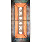 Meyda Lighting Deer at Lake 40" 6-Light Timeless Bronze Island Pendant Light With Orange Opal & Blue Green Shade Glass