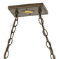Meyda Lighting Deer at Lake 48" 6-Light Antique Copper Island Pendant Light With Silver Mica Shade Glass