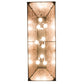 Meyda Lighting Deer at Lake 48" 6-Light Oil Rubbed Bronze Island Pendant Light With Silver Mica Shade Glass