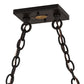 Meyda Lighting Deer at Lake 48" 6-Light Timeless Bronze Island Pendant Light With Amber & Blue Shade Glass