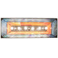 Meyda Lighting Deer at Lake 48" 6-Light Timeless Bronze Island Pendant Light With Orange & Blue Shade Glass