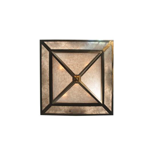 Meyda Lighting Deer at Lake 51" 5-Light Antique Copper Inverted Pendant Light With Silver Mica Shade Glass