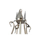 Meyda Lighting Deer at Lake 51" 5-Light Antique Copper Inverted Pendant Light With Silver Mica Shade Glass