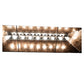 Meyda Lighting Deer at Lake 60" 9-Light Antique Copper Island Pendant Light With Amber Mica Shade Glass