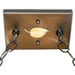 Meyda Lighting Deer at Lake 60" 9-Light Antique Copper Island Pendant Light With Amber Mica Shade Glass