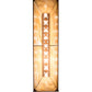 Meyda Lighting Deer at Lake 60" 9-Light Earth Island Pendant Light With Beige Art Shade Glass