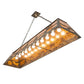 Meyda Lighting Deer at Lake 72" 11-Light Antique Copper Island Pendant Light With Amber Mica Shade Glass