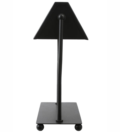 Meyda Lighting Deer on the Loose 13"H x 11"W Textured Black Floor Lamp With Amber Mica Shade Glass