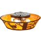 Meyda Lighting Deer on the Loose 22" 4-Light Rust Flush Mount Light With Tawnyrock Idalight Shade Glass