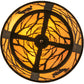 Meyda Lighting Deer on the Loose 23" 4-Light Antique Copper Flush Mount Light With Tawnyrock Acrylic Shade Glass