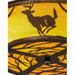 Meyda Lighting Deer on the Loose 23" 4-Light Antique Copper Flush Mount Light With Tawnyrock Acrylic Shade Glass