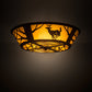 Meyda Lighting Deer on the Loose 23" 4-Light Earth Flush Mount Light With Tawnyrock Idalight Shade Glass