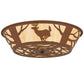 Meyda Lighting Deer on the Loose 23" 4-Light Earth Flush Mount Light With Tawnyrock Idalight Shade Glass