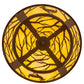 Meyda Lighting Deer on the Loose 23" 4-Light Earth Flush Mount Light With Tawnyrock Idalight Shade Glass