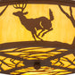 Meyda Lighting Deer on the Loose 23" 4-Light Earth Flush Mount Light With Tawnyrock Idalight Shade Glass