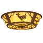 Meyda Lighting Deer on the Loose 23" 4-Light Earth Flush Mount Light With Tawnyrock Idalight Shade Glass