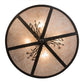 Meyda Lighting Deer on the Loose 26" 4-Light Timeless Bronze Inverted Pendant Light With Silver Mica Shade Glass