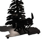Meyda Lighting Deer through the Trees 13" 2-Light Textured Black Table Lamp Base