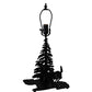Meyda Lighting Deer through the Trees 13" 2-Light Textured Black Table Lamp Base