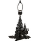Meyda Lighting Deer through the Trees 14" Textured Black Table Lamp Base