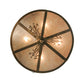 Meyda Lighting Deer through the Trees 26" 4-Light Antique Copper Inverted Pendant Light With Silver Mica Shade Glass