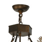 Meyda Lighting Deer through the Trees 26" 4-Light Antique Copper Inverted Pendant Light With Silver Mica Shade Glass