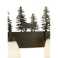 Meyda Lighting Deer through the Trees 33" 4-Light Timeless Bronze Vanity Light With Opal White Blown Shade Glass