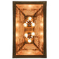 Meyda Lighting Deer through the Trees 34" 5-Light Antique Copper Island Pendant Light With Silver Mica Shade Glass