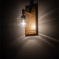 Meyda Lighting Deformado 6" Champagne Metallic Wall Sconce With Clear Shade Glass