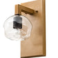 Meyda Lighting Deformado 6" Champagne Metallic Wall Sconce With Clear Shade Glass