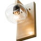 Meyda Lighting Deformado 6" Champagne Metallic Wall Sconce With Clear Shade Glass